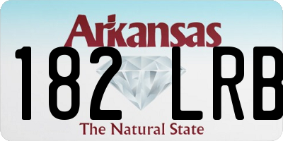 AR license plate 182LRB