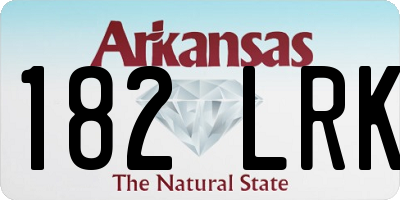 AR license plate 182LRK