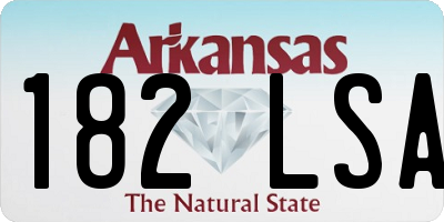 AR license plate 182LSA