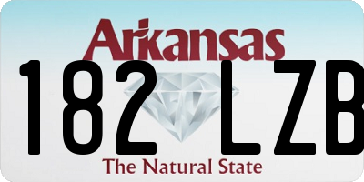 AR license plate 182LZB