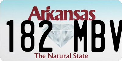 AR license plate 182MBV