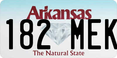 AR license plate 182MEK