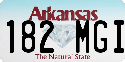 AR license plate 182MGI