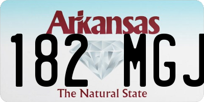 AR license plate 182MGJ