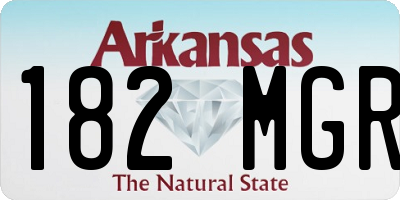 AR license plate 182MGR