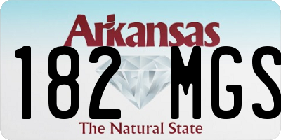 AR license plate 182MGS