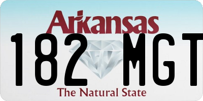AR license plate 182MGT