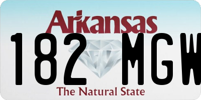 AR license plate 182MGW