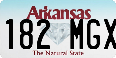 AR license plate 182MGX