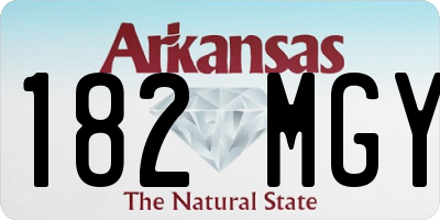 AR license plate 182MGY