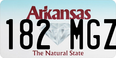AR license plate 182MGZ