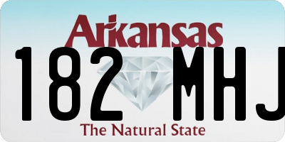 AR license plate 182MHJ