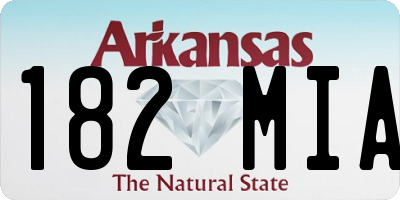 AR license plate 182MIA