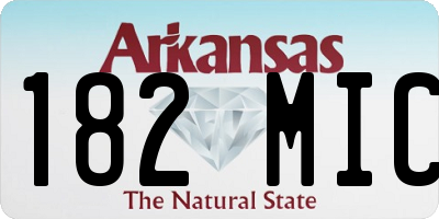 AR license plate 182MIC