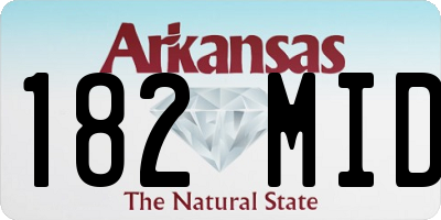 AR license plate 182MID