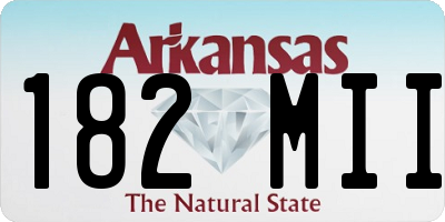 AR license plate 182MII