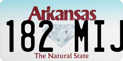 AR license plate 182MIJ