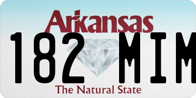 AR license plate 182MIM