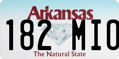 AR license plate 182MIO
