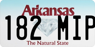 AR license plate 182MIP