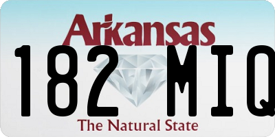 AR license plate 182MIQ