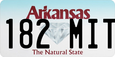 AR license plate 182MIT