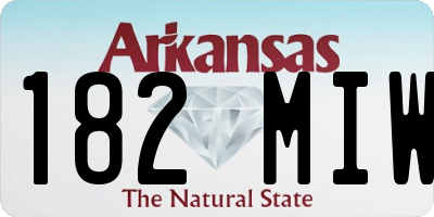 AR license plate 182MIW