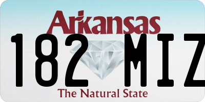 AR license plate 182MIZ