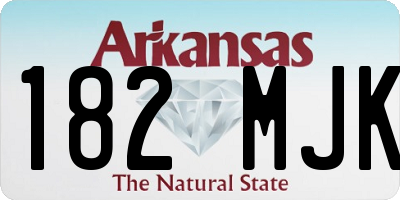 AR license plate 182MJK
