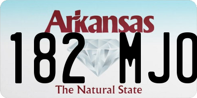 AR license plate 182MJO