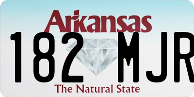 AR license plate 182MJR