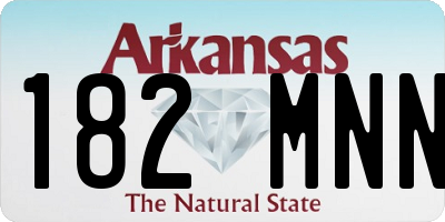 AR license plate 182MNN