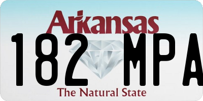 AR license plate 182MPA