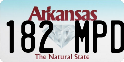 AR license plate 182MPD