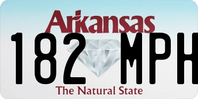 AR license plate 182MPH