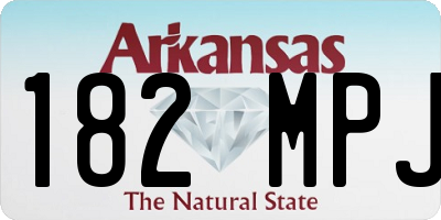 AR license plate 182MPJ