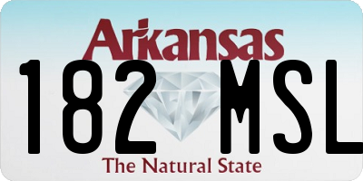 AR license plate 182MSL