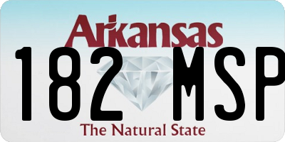 AR license plate 182MSP