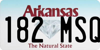 AR license plate 182MSQ