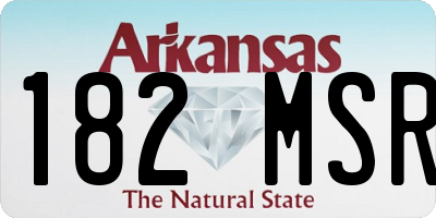 AR license plate 182MSR