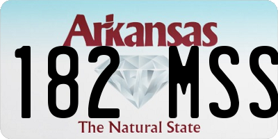 AR license plate 182MSS