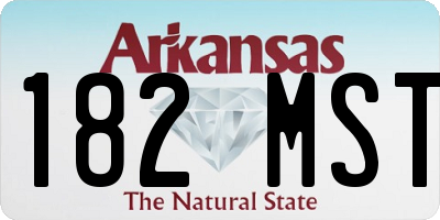 AR license plate 182MST