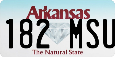 AR license plate 182MSU