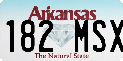 AR license plate 182MSX