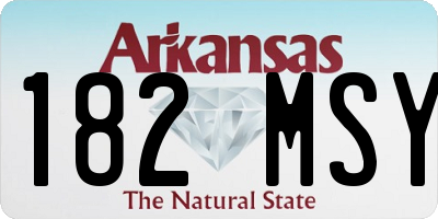 AR license plate 182MSY