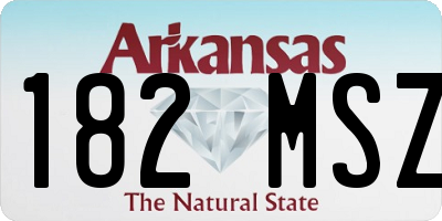 AR license plate 182MSZ