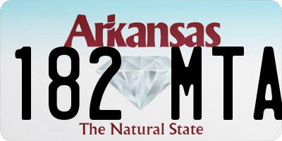 AR license plate 182MTA