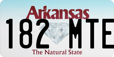 AR license plate 182MTE