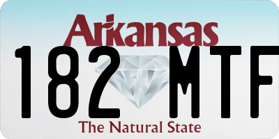 AR license plate 182MTF