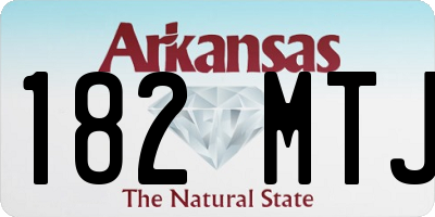 AR license plate 182MTJ